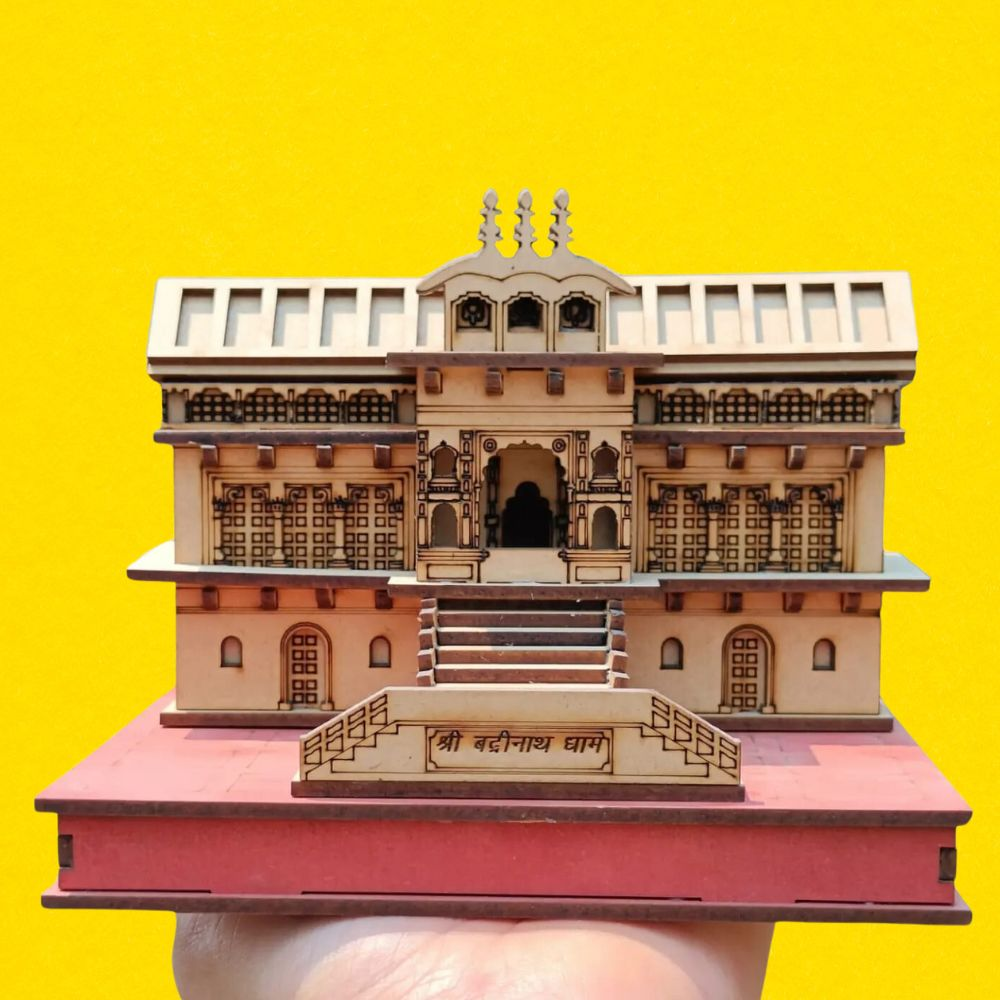 Badrinath Temple 3D Model Miniature Replica